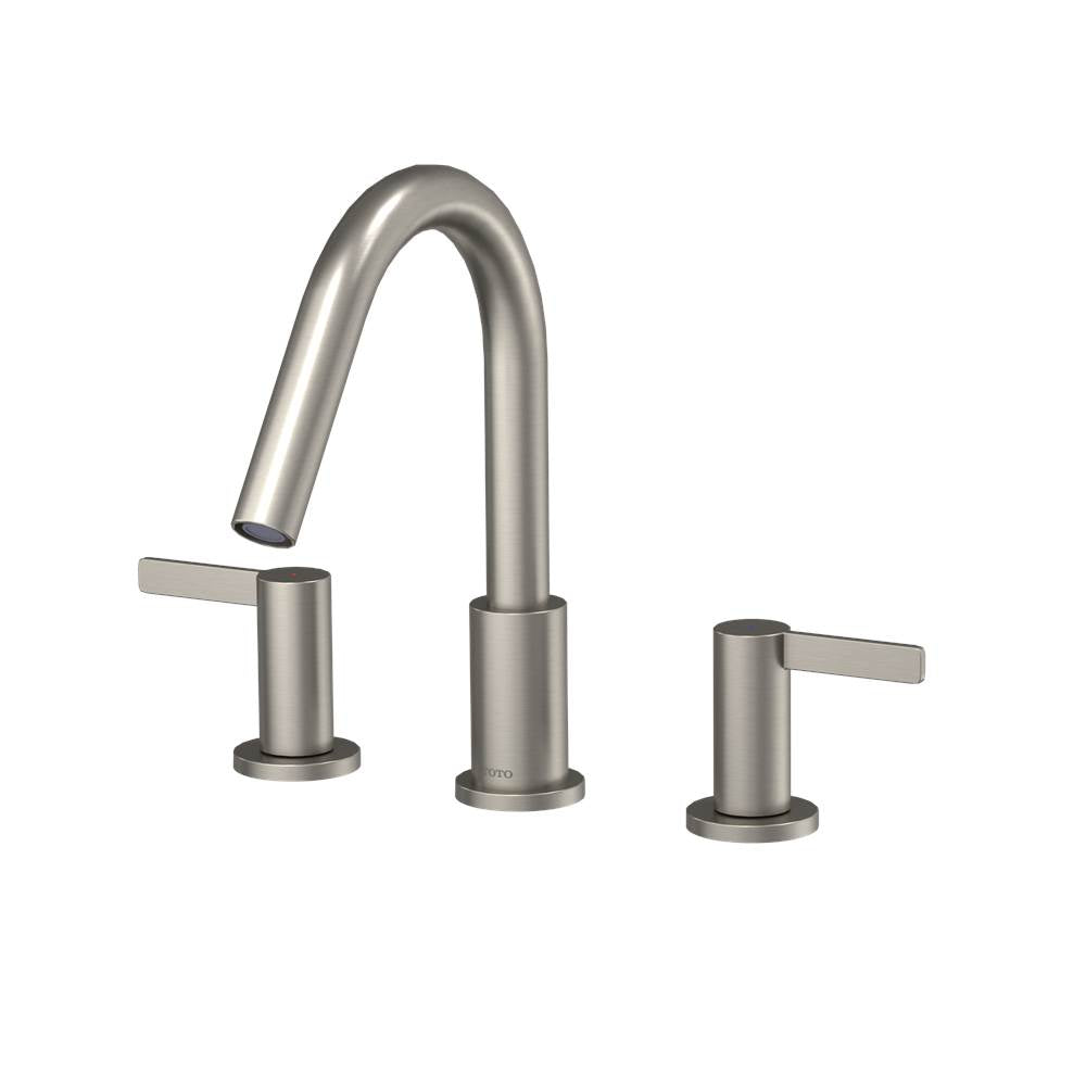 Toto Gf Two Lever Handle Deck-Mount Roman Tub Filler Trim, Brushed Nickel