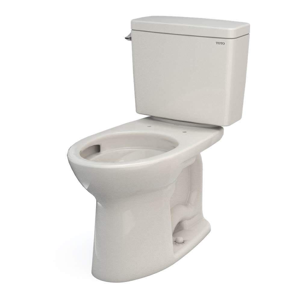 Toto Drake Two-Piece Elongated 1.28 Gpf Tornado Flush Toilet With Cefiontect, Cotton White