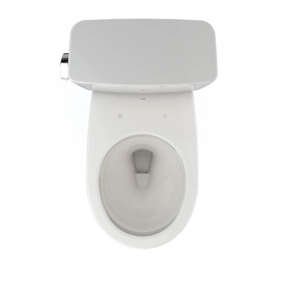 Toto Drake Two-Piece Round 1.6 Gpf Universal Height Tornado Flush Toilet With Cefiontect, Cotton White