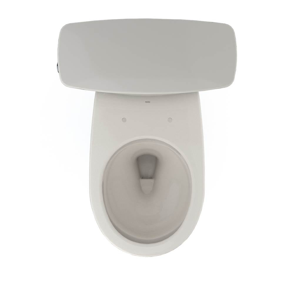 Toto Drake Transitional Two-Piece Round 1.28 Gpf Universal Height Tornado Flush Toilet With Cefiontect, Cotton White