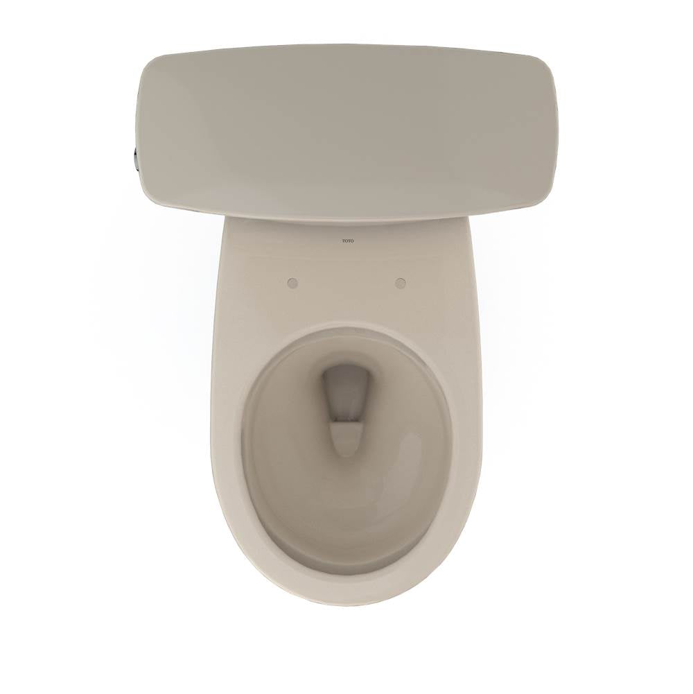 Toto Drake Transitional Two-Piece Round 1.28 Gpf Universal Height Tornado Flush Toilet With Cefiontect, Cotton White