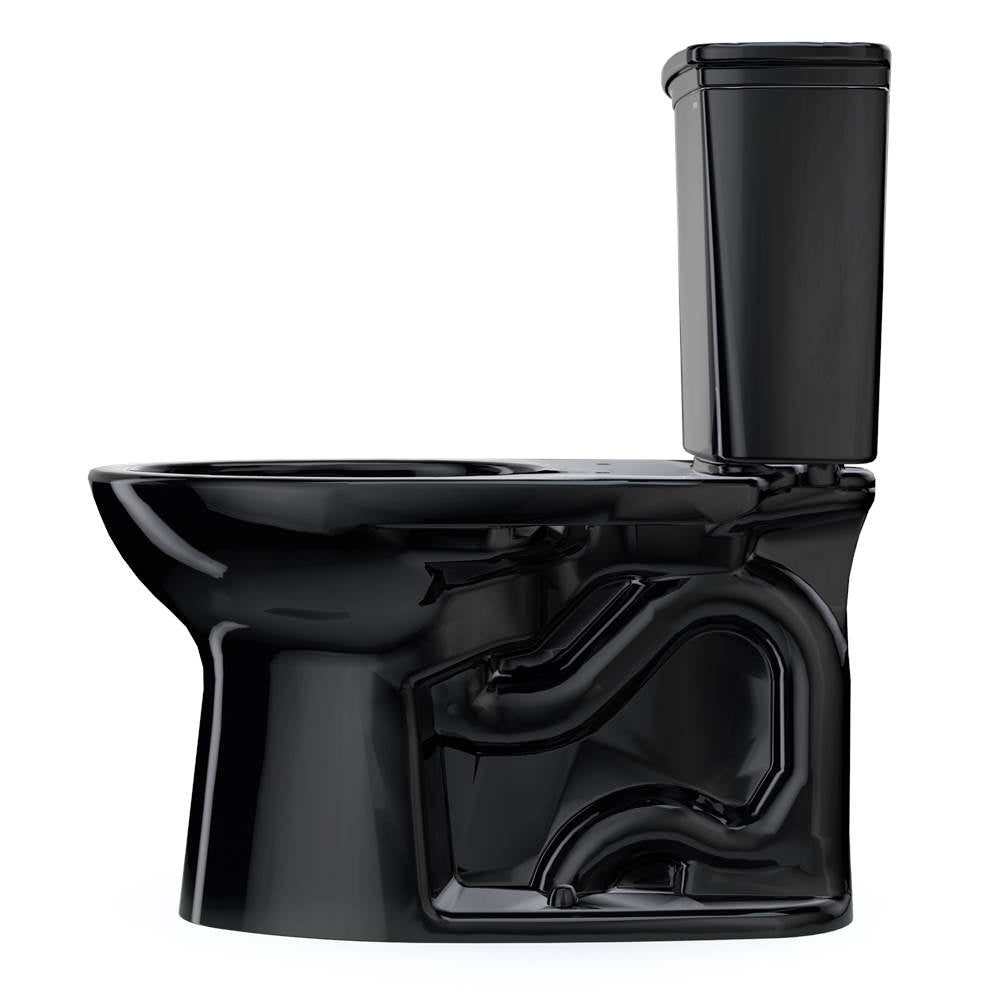 Toto Drake Transitional Two-Piece Elongated 1.28 Gpf Tornado Flush Toilet, Ebony