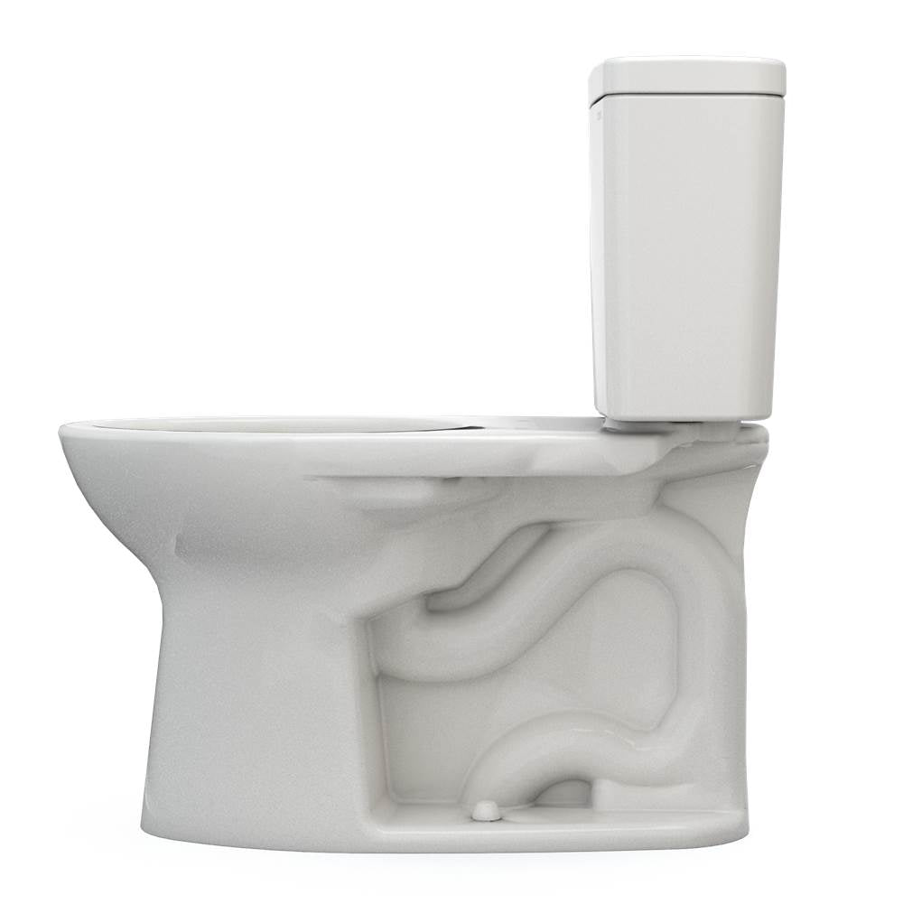 Toto Drake Two-Piece Elongated 1.28 Gpf Tornado Flush Toilet With Cefiontect, Cotton White