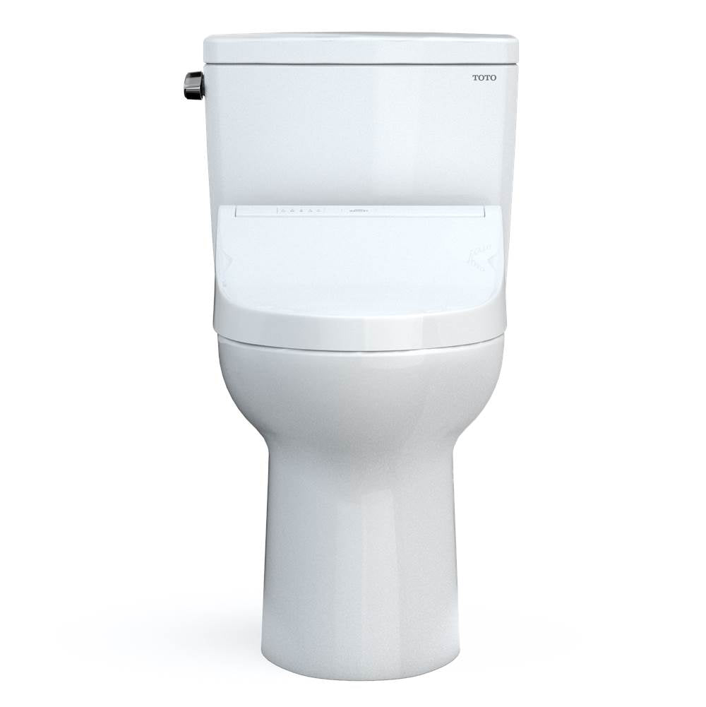 Toto Drake Washlet+ Two-Piece Elongated 1.28 Gpf Universal Height Tornado Flush Toilet With C5 Bidet Seat, 10 Inch Rough-In, Cotton White