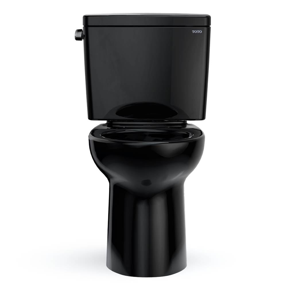 Toto Drake Two-Piece Elongated 1.6 Gpf Tornado Flush Toilet, Ebony