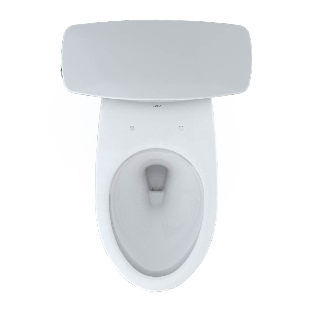 Toto Drake Transitional Two-Piece Elongated 1.28 Gpf Universal Height Tornado Flush Toilet With 10 Inch Rough-In And Cefiontect, Cotton White