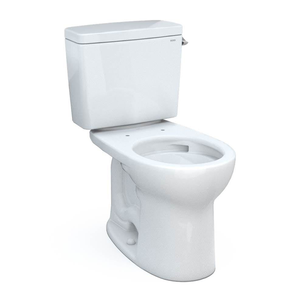 Toto Drake Two-Piece Round 1.6 Gpf Universal Height Tornado Flush Toilet, Ebony