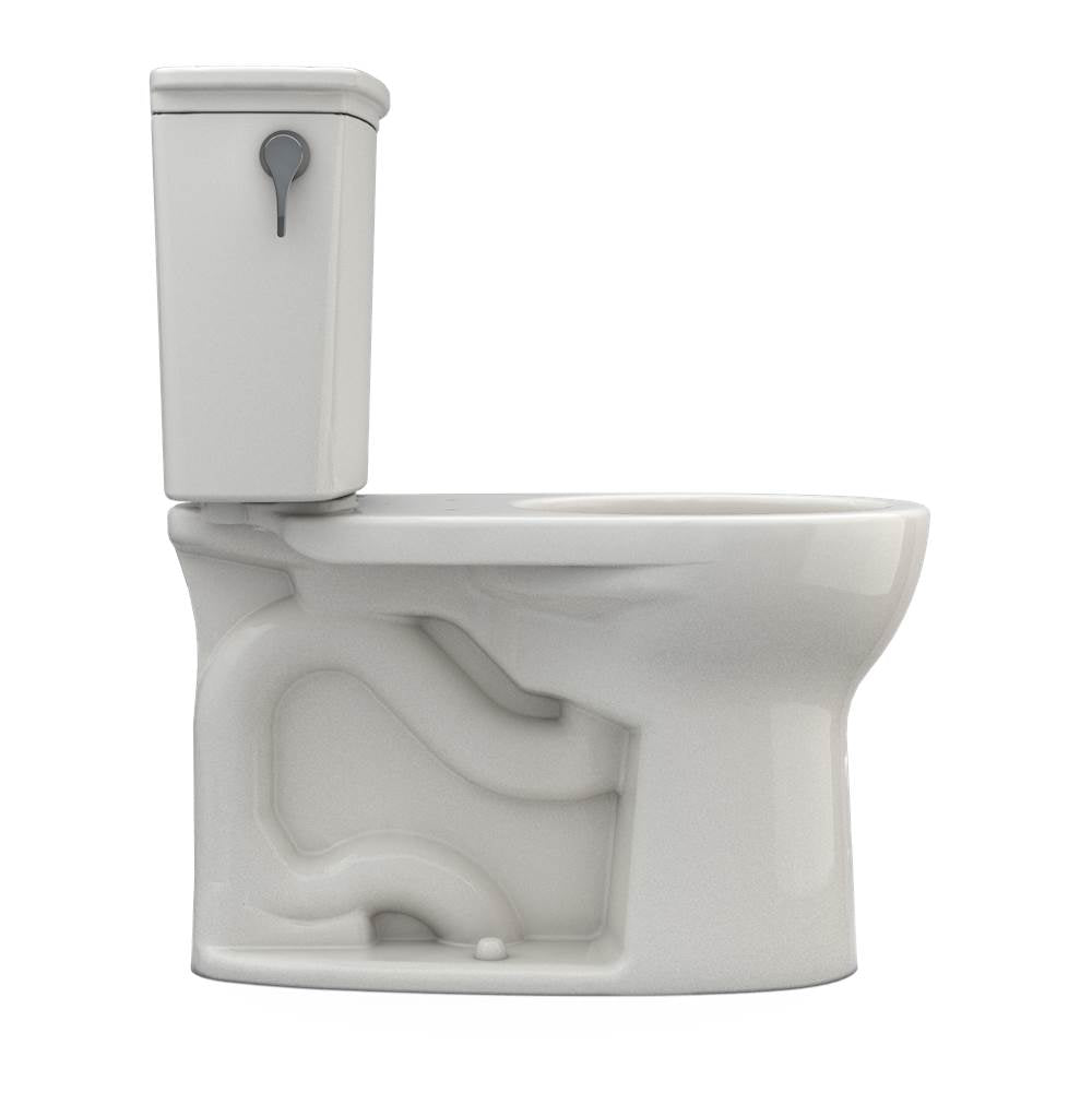 Toto Drake Transitional Two-Piece Round 1.28 Gpf Universal Height Tornado Flush Toilet With Cefiontect, Cotton White
