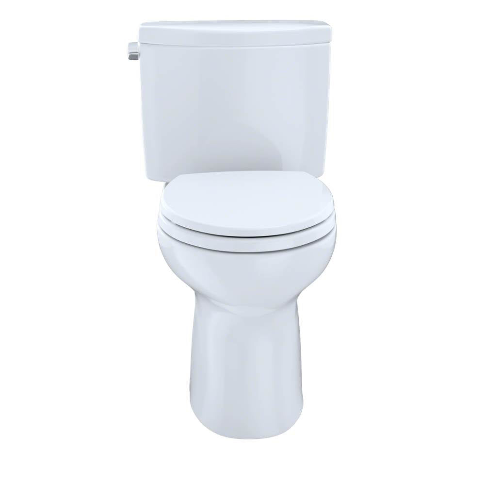 Toto Drake II Two-Piece Round 1.28 Gpf Universal Height Toilet With Cefiontect, Cotton White