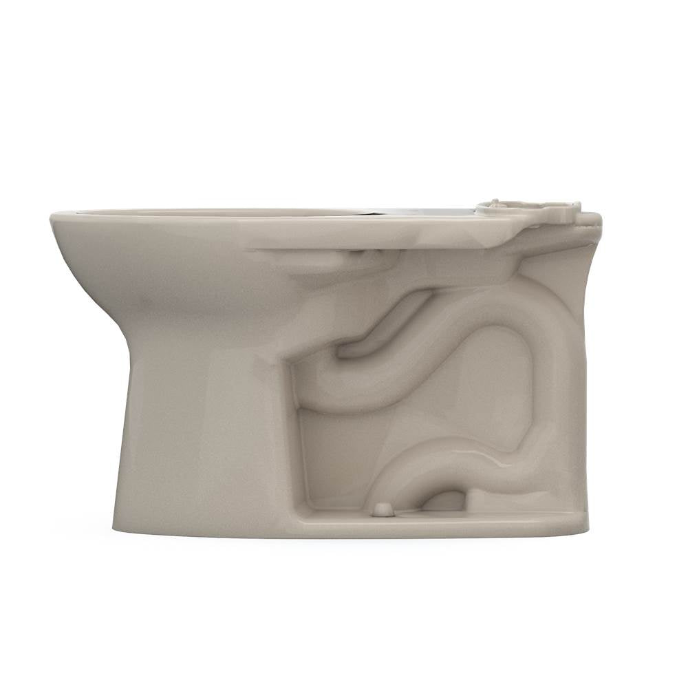 Toto Drake Elongated Universal Height Tornado Flush Toilet Bowl With Cefiontect, Cotton White