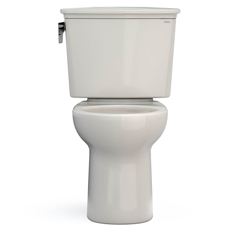 Toto Drake Transitional Two-Piece Round 1.28 Gpf Universal Height Tornado Flush Toilet With Cefiontect, Cotton White