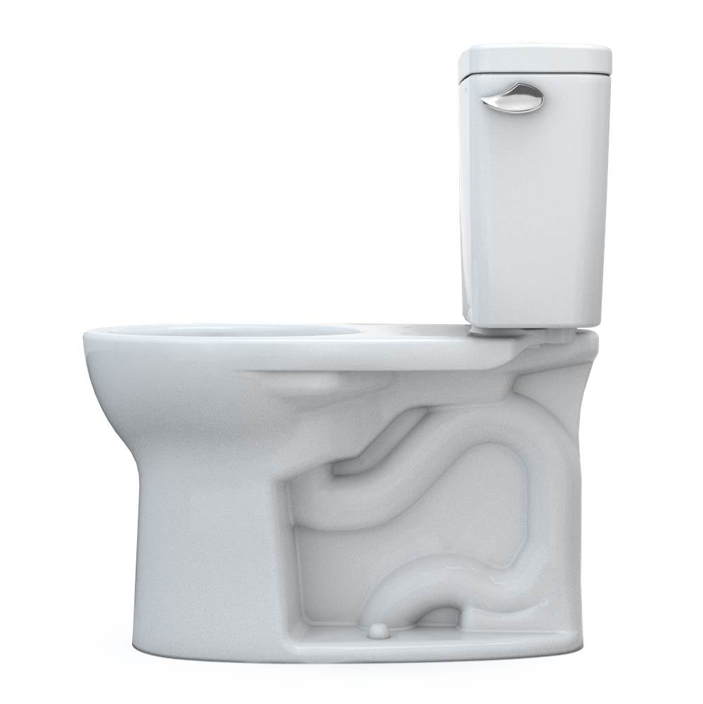 Toto Drake Two-Piece Round 1.6 Gpf Universal Height Tornado Flush Toilet, Ebony