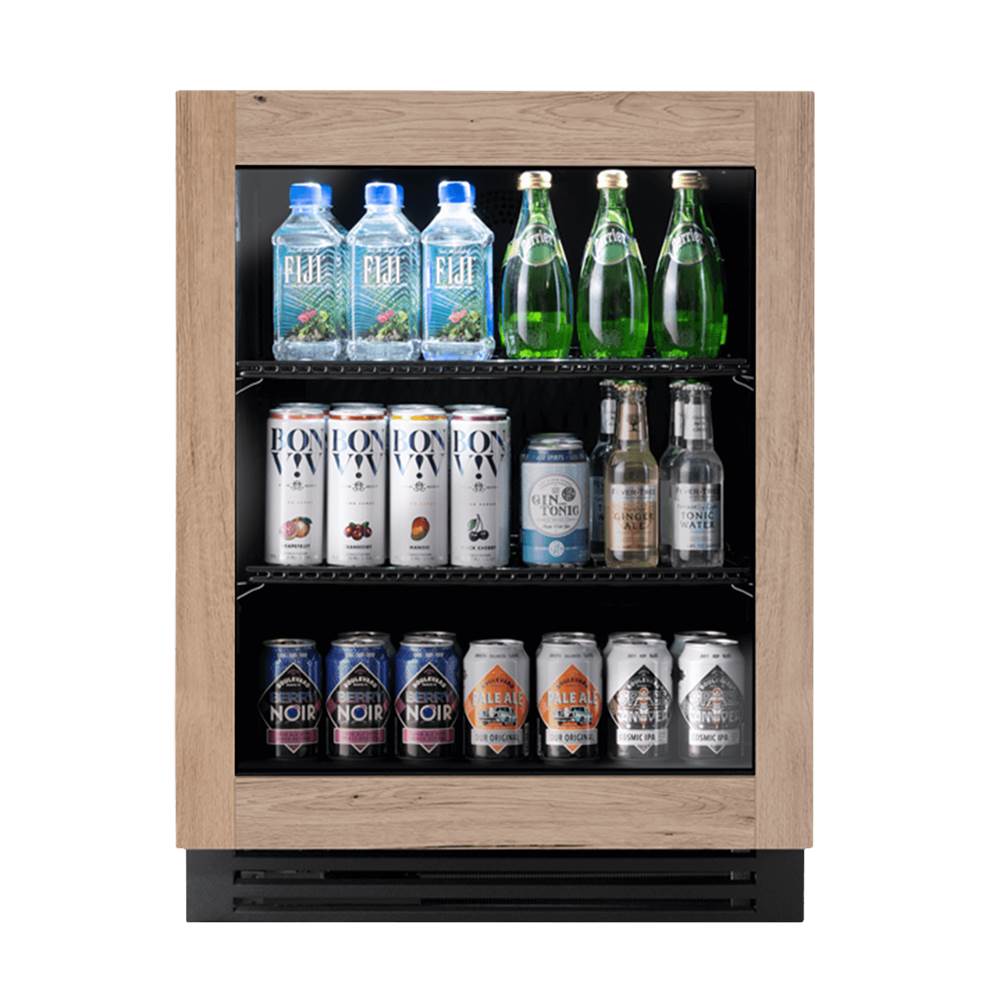 True Residential - Overlay Panel Ready/Glass - 2 Black Wire Shelves - Hinge Right (Rg) - Build To Order