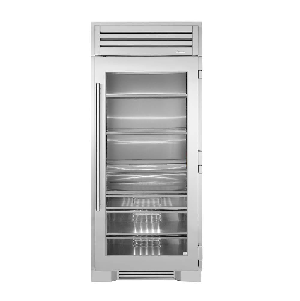 36Inch Column - All Refrigerator - Stainless Glass Door - Hinged Right (R)