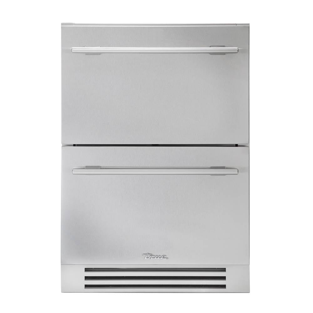 True Residential - Solid Stainless Steel Drawers - 2 Dividers Per Drawer - Stainless Steel