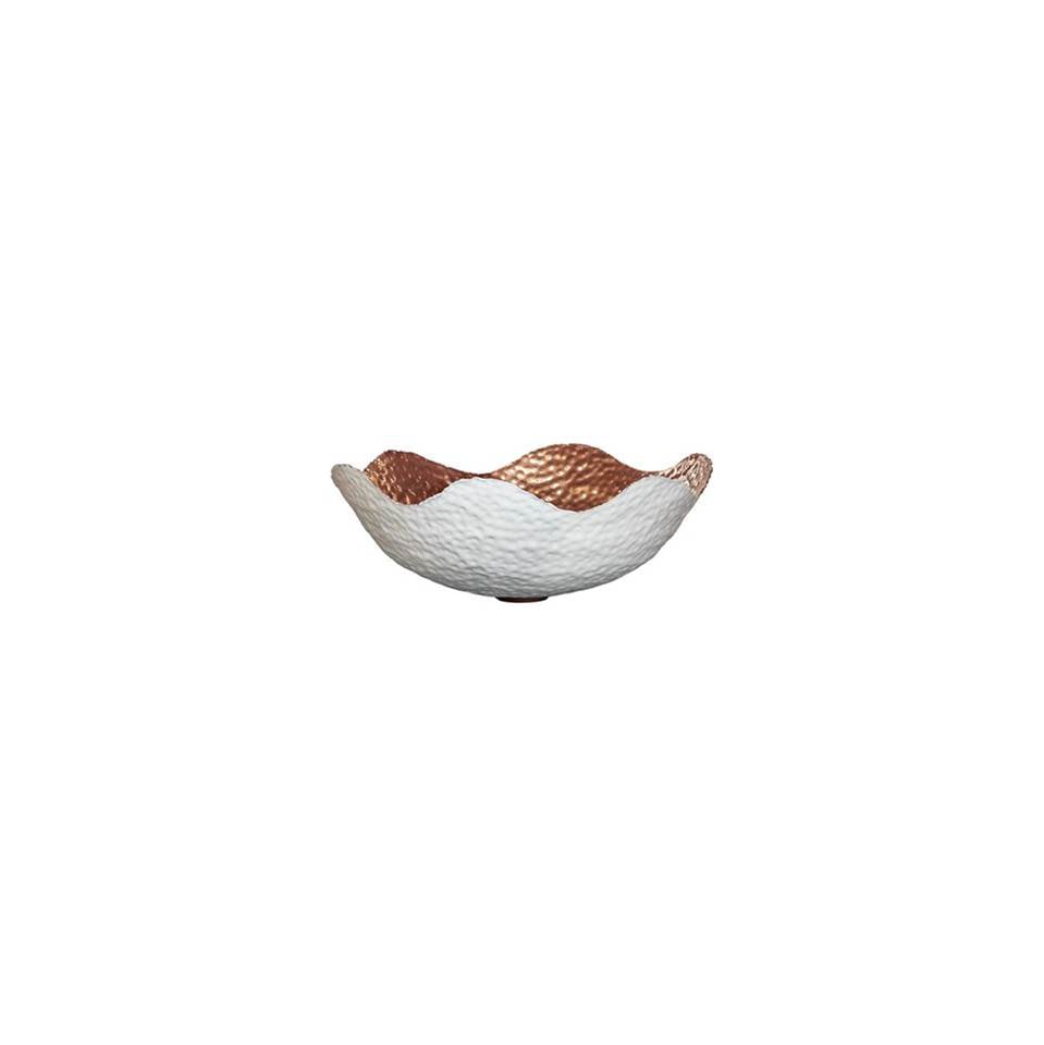 Thompson Traders - Acatlan Rose Gold and White Enamel - Rose Gold Interior/ White Enamel Exterior