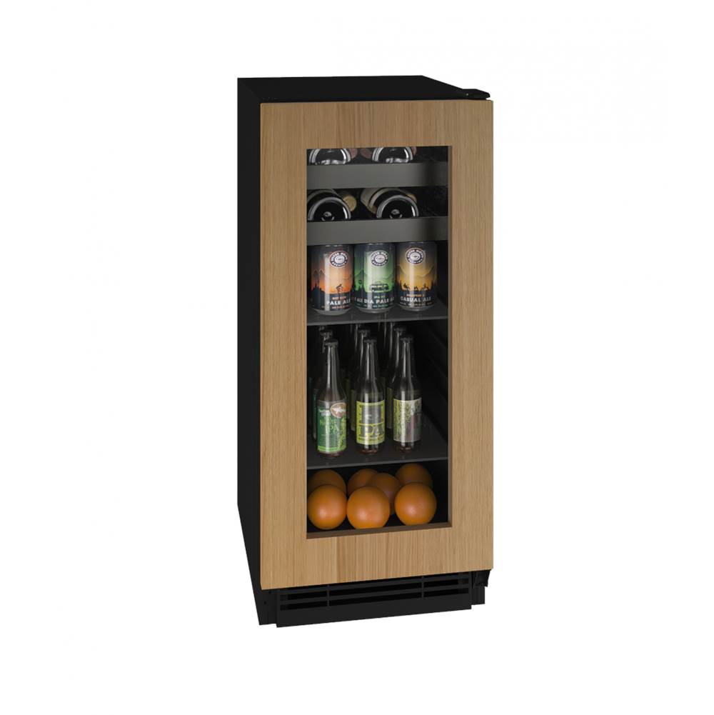 U Line - Beverage Center 15'' Reversible Hinge Integrated Frame 115v - Integrated Frame