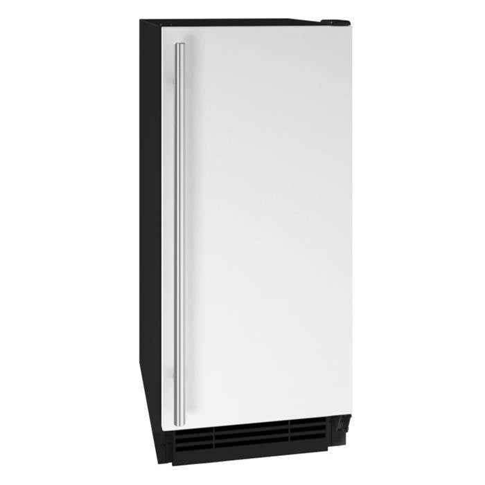 U Line - Clear Ice Machine 15'' Reversible Hinge White Solid 115v - White