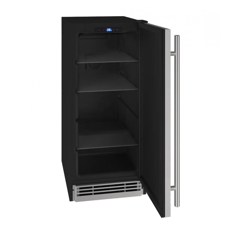 Solid Refrigerator 15'' Reversible Hinge Black Solid 115v