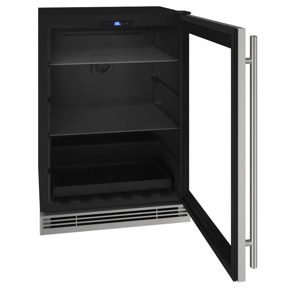 Solid Refrigerator 24'' Reversible Hinge Black Solid 115v