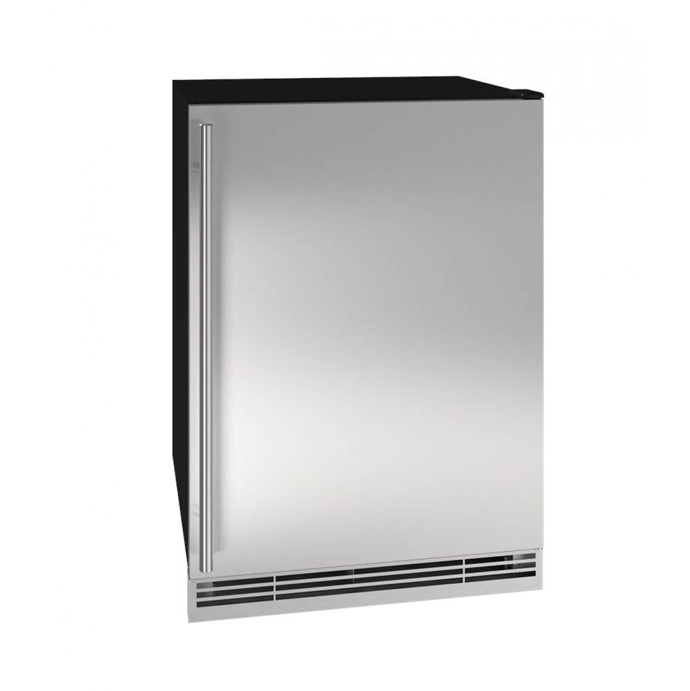 U Line - Solid Refrigerator 24'' Reversible Hinge Stainless Solid 115v - Stainless Solid