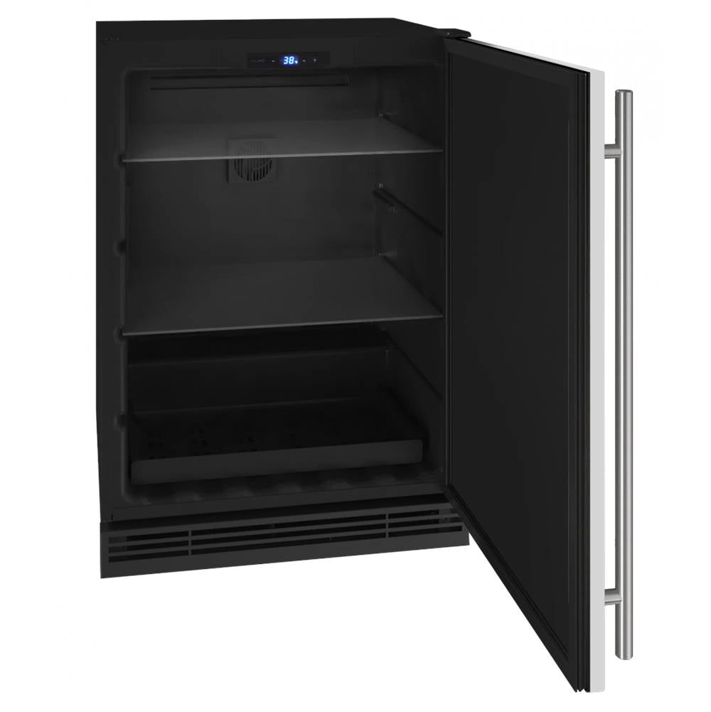 Solid Refrigerator 24'' Reversible Hinge Black Solid 115v