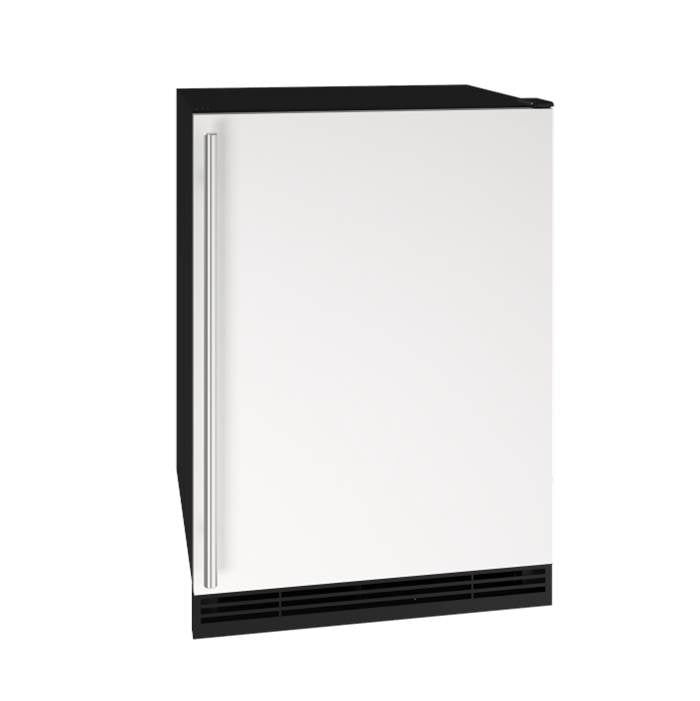 U Line - Refrigerator Freezer 24'' Reversible Hinge White Solid 115v - White
