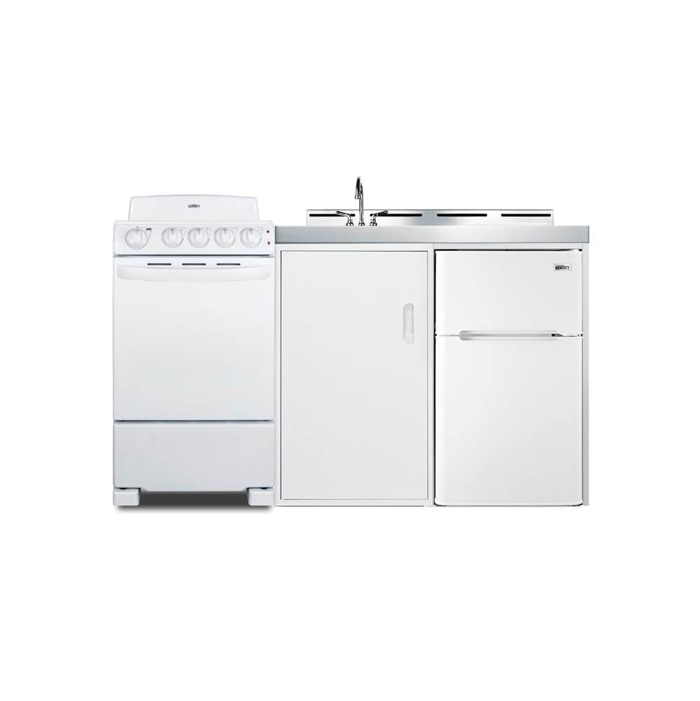 Summit Appliance - 60'' Wide All-in-One Kitchenette with Electric Coil Range