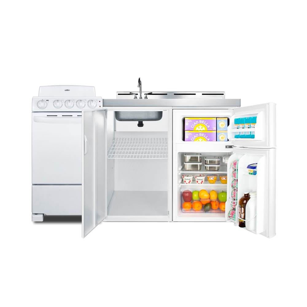 60'' Wide All-in-One Kitchenette with Electric Coil Range