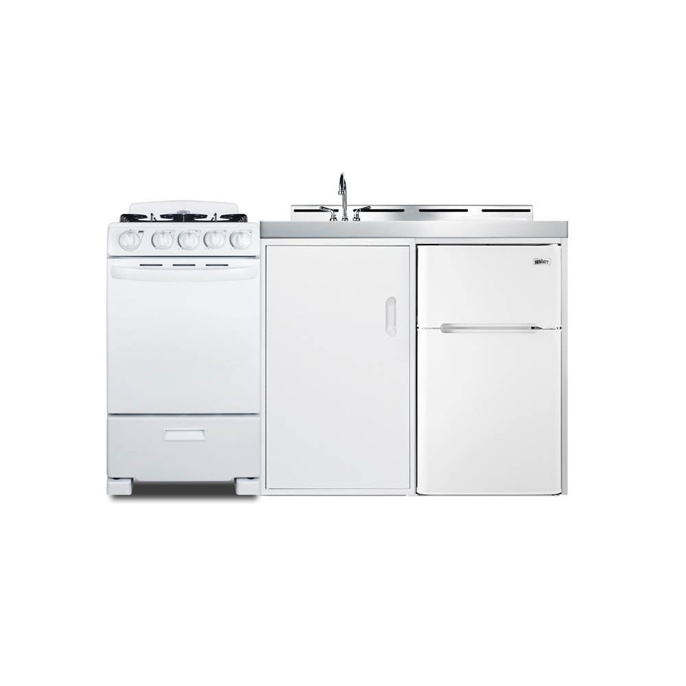 Summit Appliance - 60'' Wide All-in-One Kitchenette with Gas Range