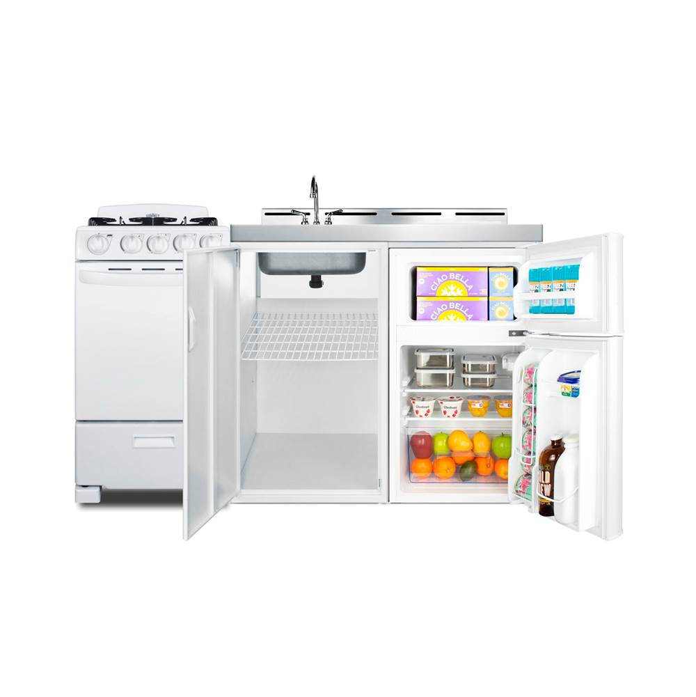 60'' Wide All-in-One Kitchenette with Gas Range