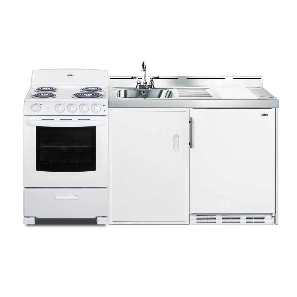 Summit Appliance - 72'' Wide All-in-One Kitchenette with Electric Coil Range