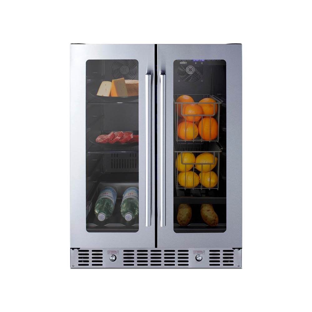 24'' Built-In Dual-Zone Produce Refrigerator, ADA Compliant