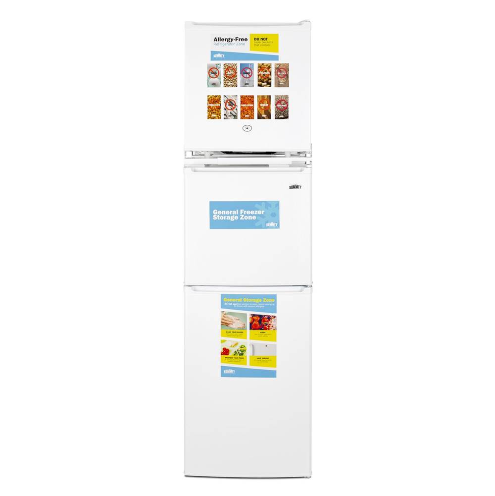 Summit Appliance - 19'' Wide Allergy-Free Refrigerator/General Purpose Refrigerator-Freezer Combination
