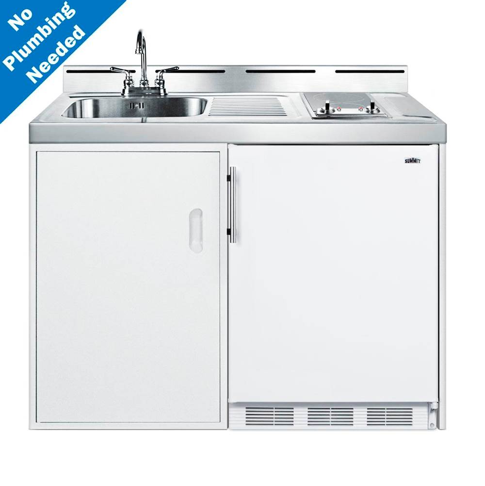 Summit Appliance - 48'' Wide All-In-One Kitchenette, No Plumbing Needed