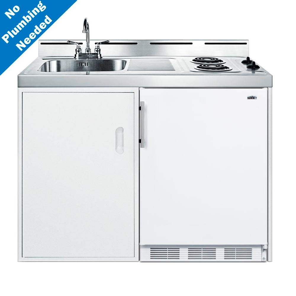 Summit Appliance - 48'' Wide All-In-One Kitchenette, No Plumbing Needed