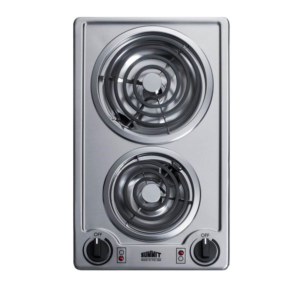 Summit Appliance - 12'' Wide 115V 2-Burner Coil Cooktop