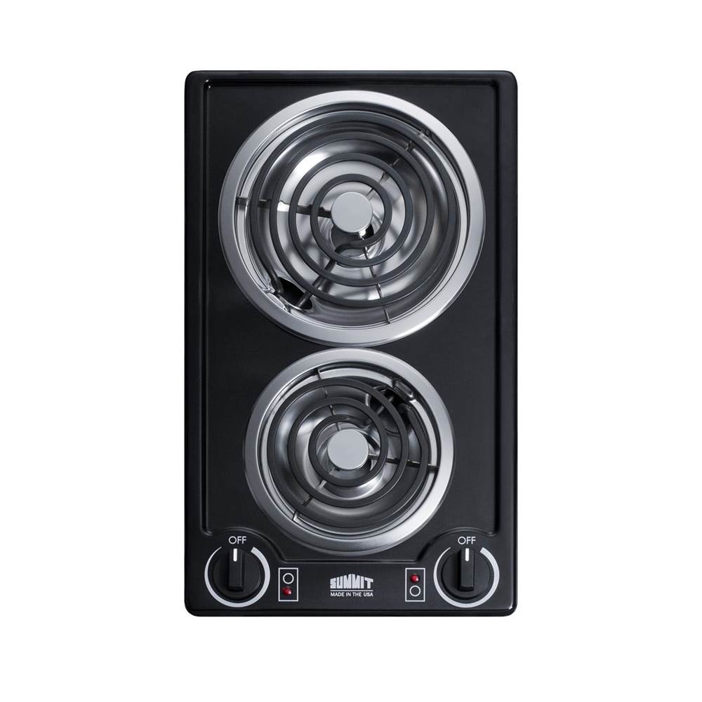 Summit Appliance - 12'' Wide 230V 2-Burner Coil Cooktop