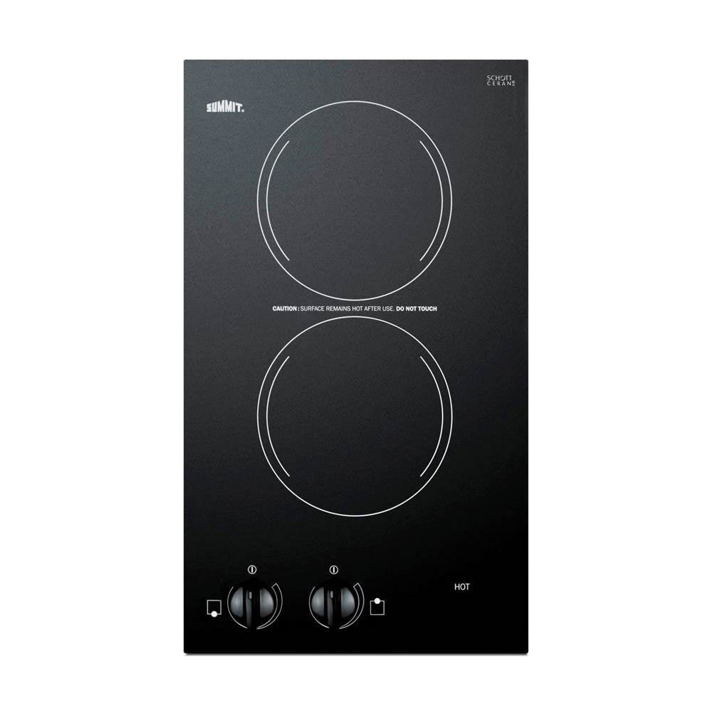 Summit Appliance - 12'' Wide 115V 2-Burner Radiant Cooktop