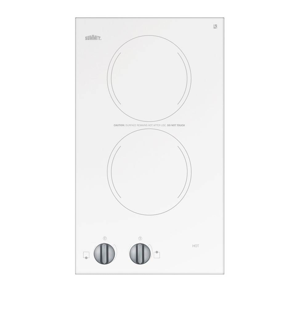 Summit Appliance - 12'' Wide 115V 2-Burner Radiant Cooktop