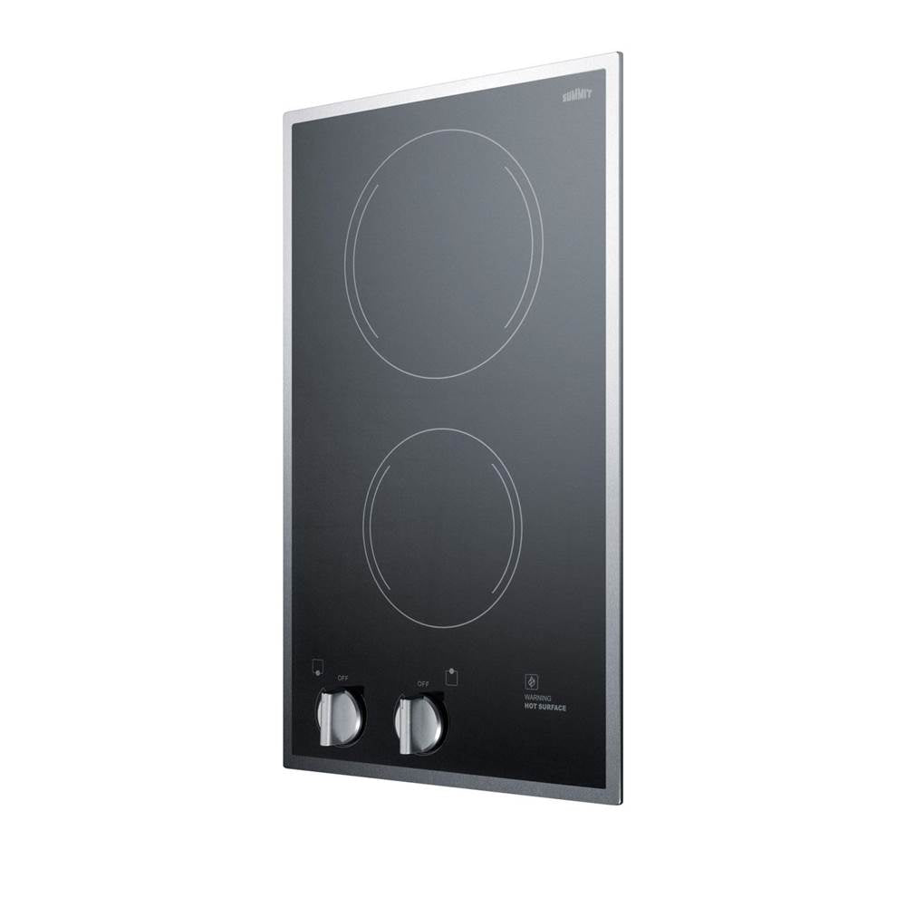 12'' Wide 115V 2-Burner Radiant Cooktop