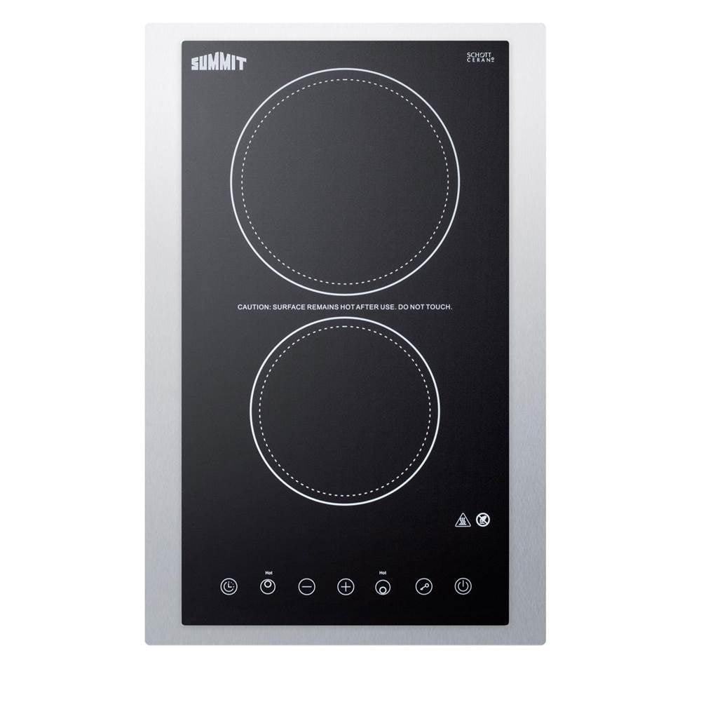 Summit Appliance - 15'' Wide 230V 2-Burner Radiant Cooktop
