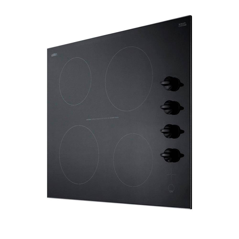 24'' Wide 230V 4-Burner Radiant Cooktop