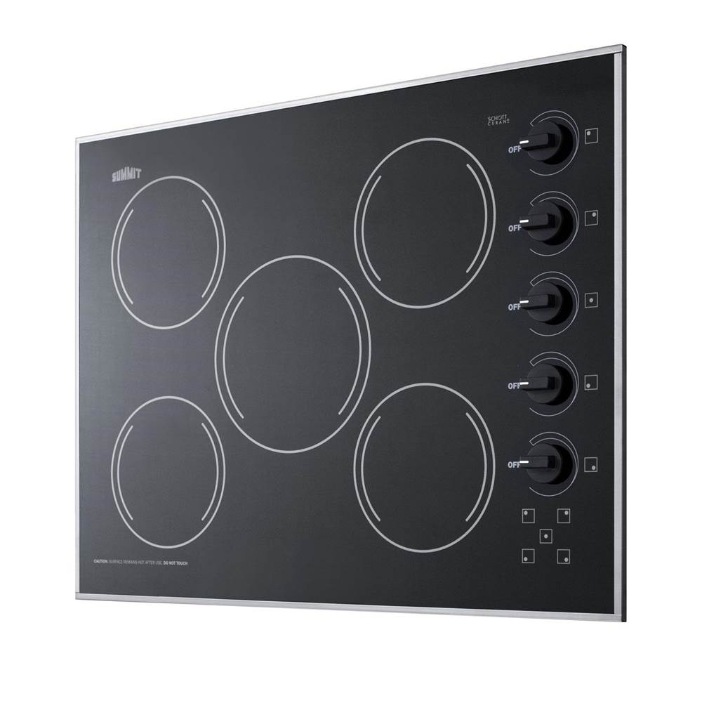 27'' Wide 230V 5-Burner Radiant Cooktop
