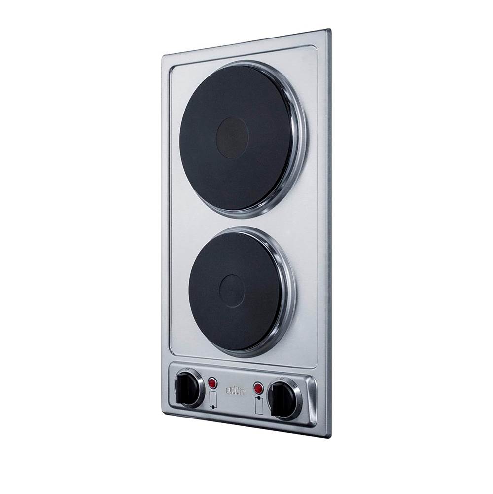 12'' Wide 115V 2-Burner Solid Disk Cooktop