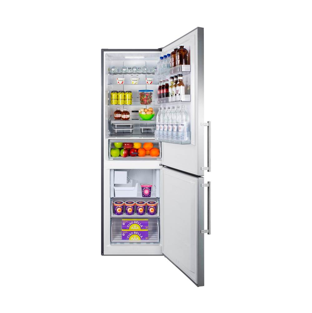 24'' Wide Bottom Freezer Refrigerator with Icemaker