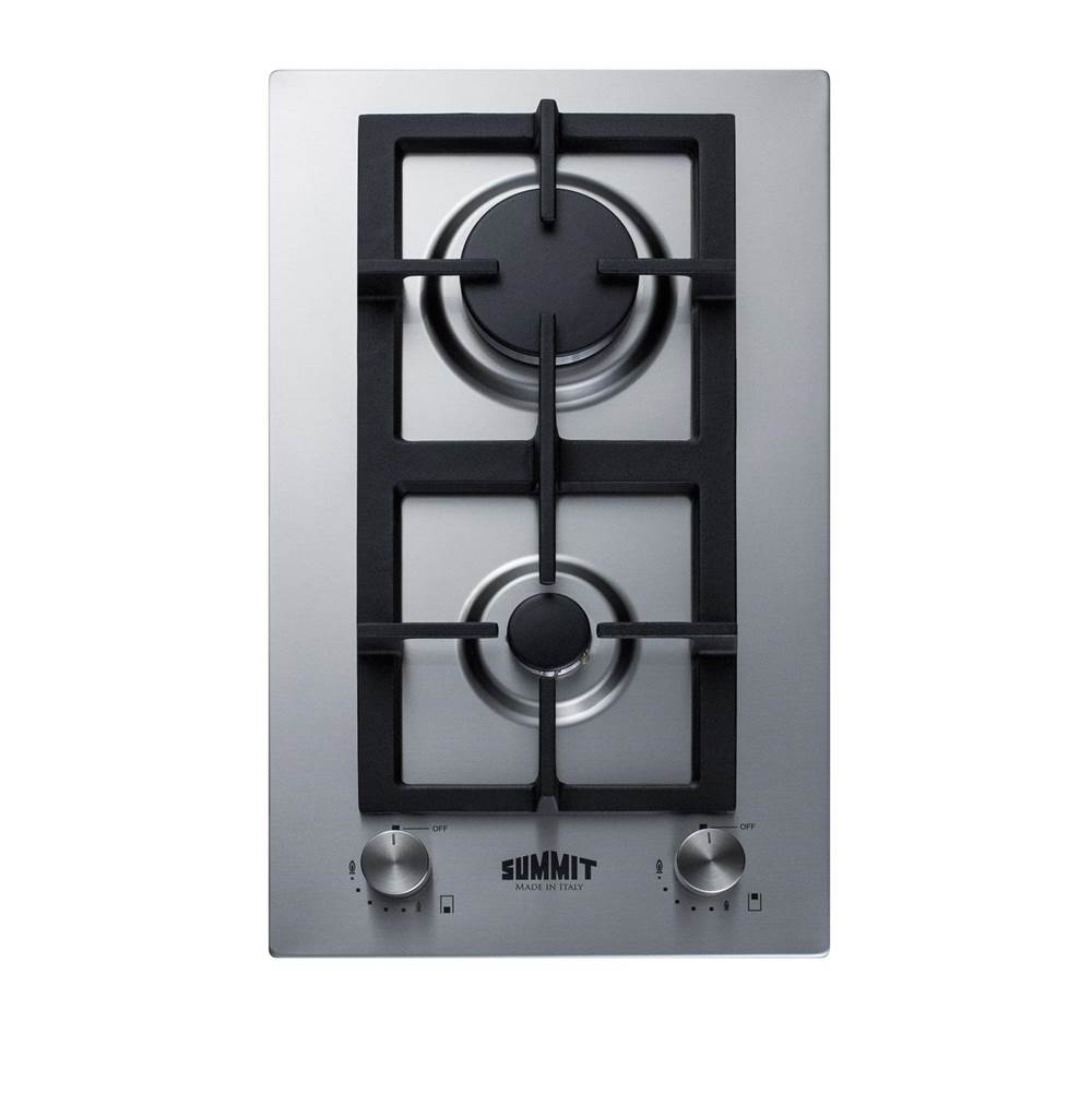 Summit Appliance - 12'' Wide 2-Burner Gas Cooktop In Stainless Steel