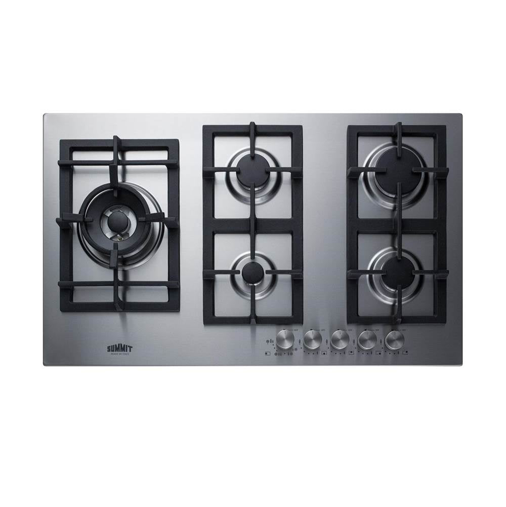 Summit Appliance - 34'' Wide 5-Burner Gas Cooktop In Stainless Steel