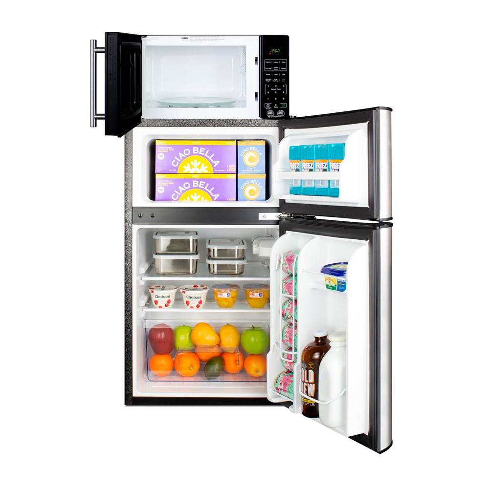 Microwave/Refrigerator-Freezer Combination with Allocator