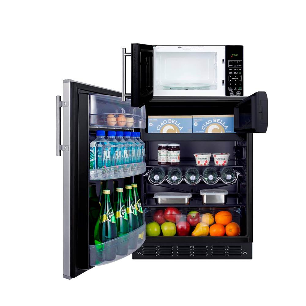 Microwave/Refrigerator-Freezer Combination with Allocator